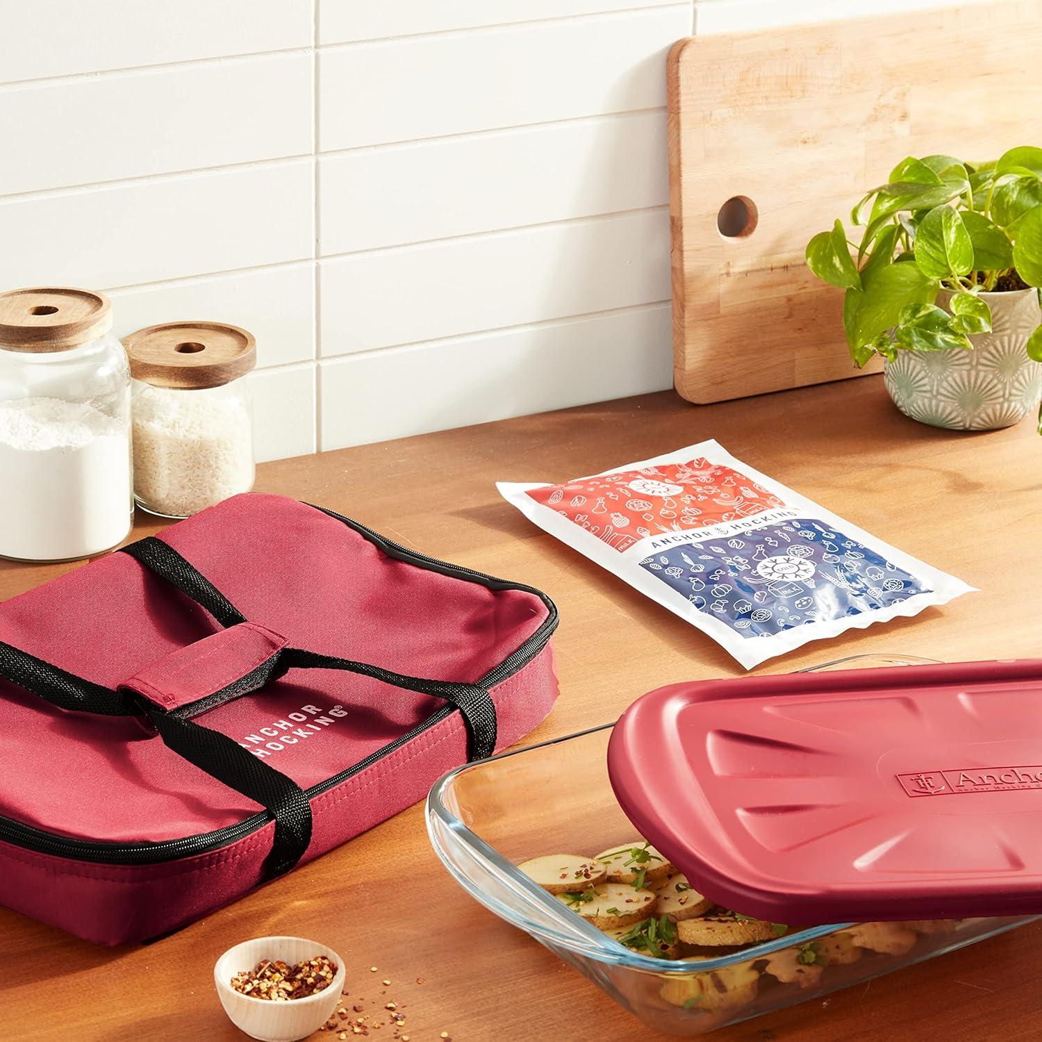 Juego de Platos de Hornear de Vidrio Anchor Hocking 4 Piezas