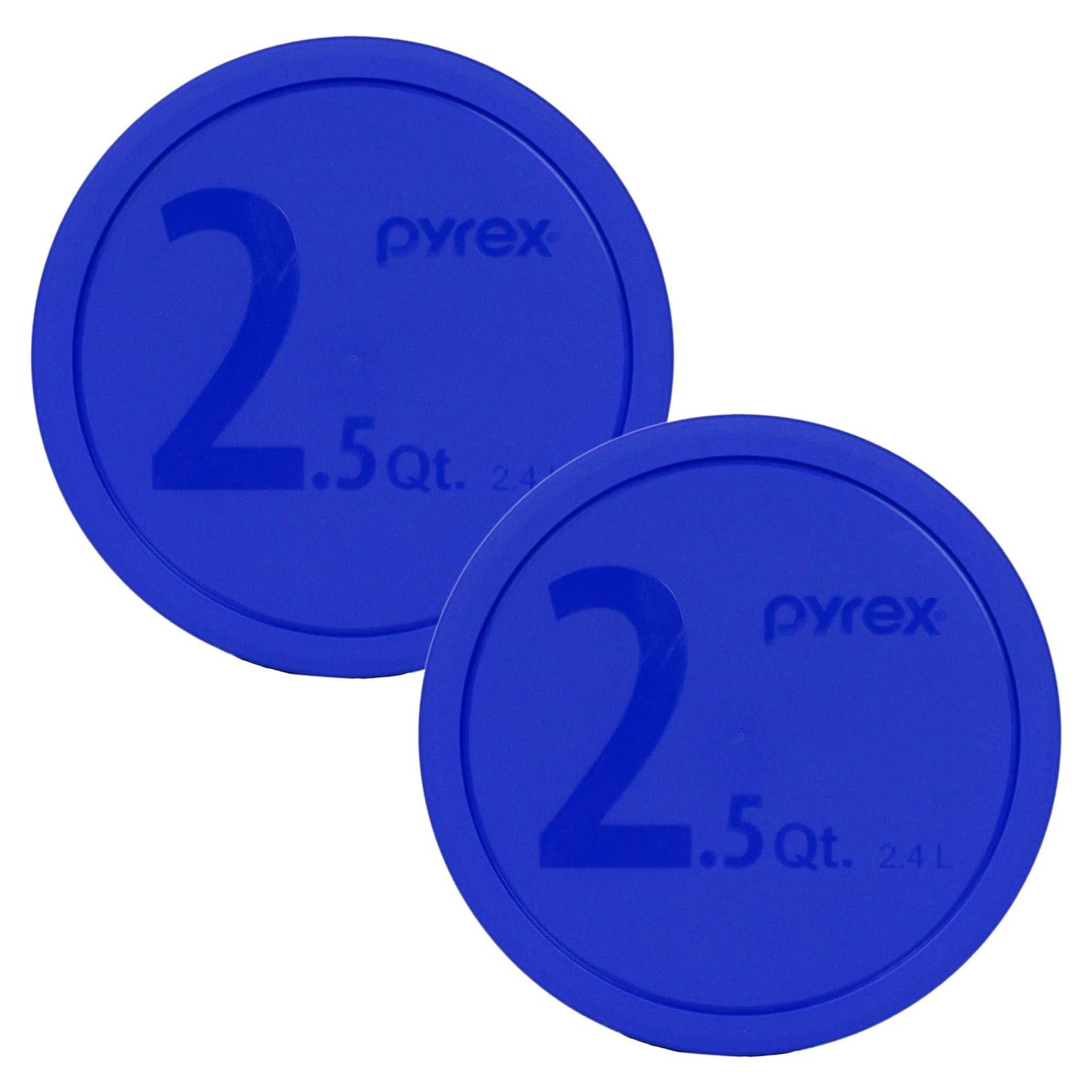 Tapas de Reemplazo Pyrex 325-PC Azul 2.5qt (Paquete de 2)
