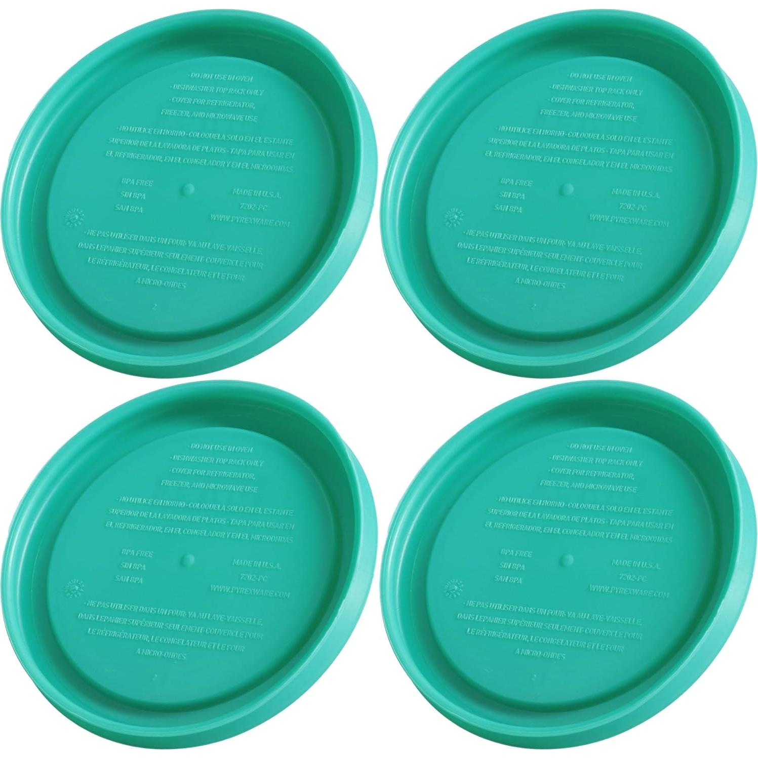 Pack de 4 Tapas de Reemplazo Pyrex 7202-PC 1 Taza Verde
