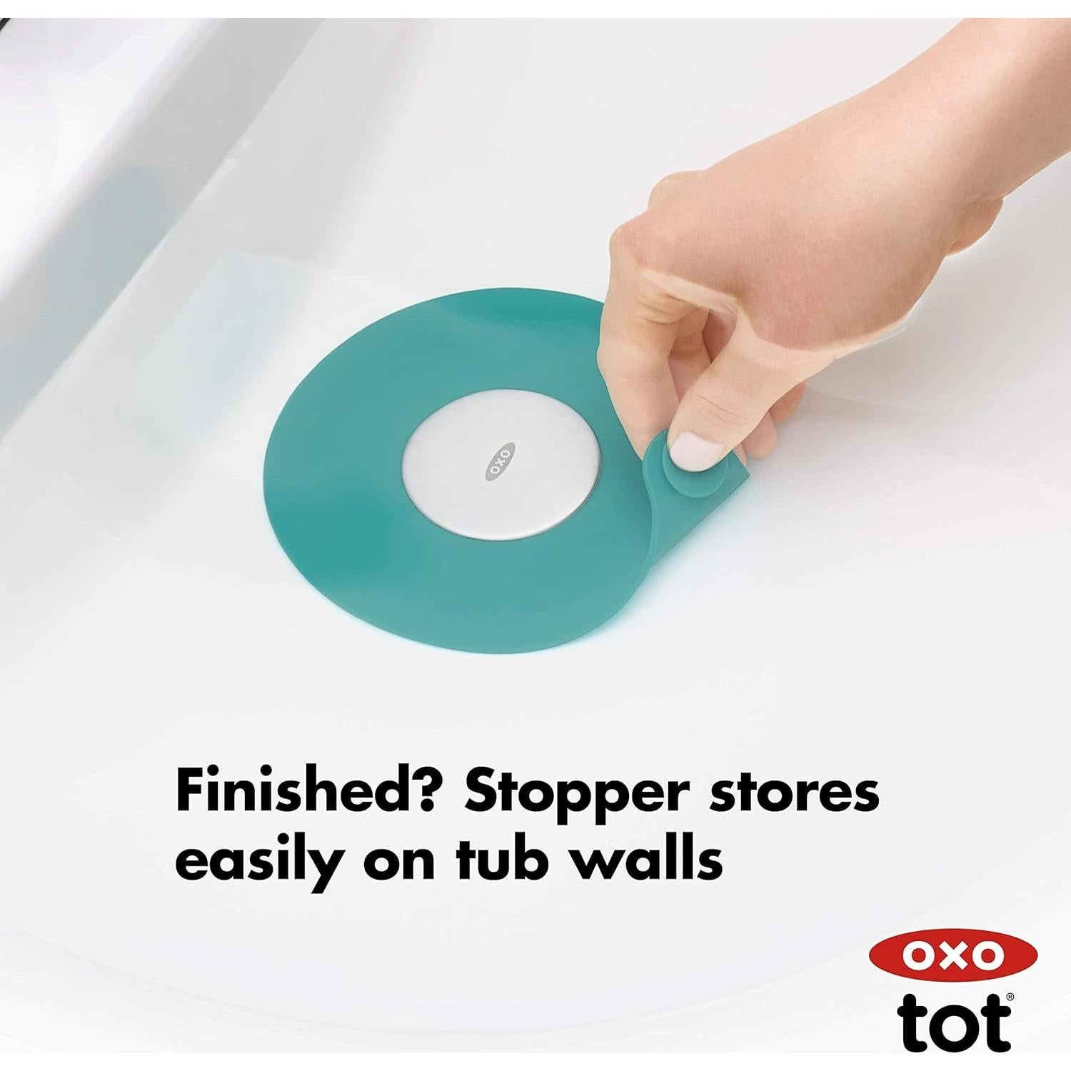 Tapón de Baño OXO Tot Verde Azulado Silicona 1 Unidad