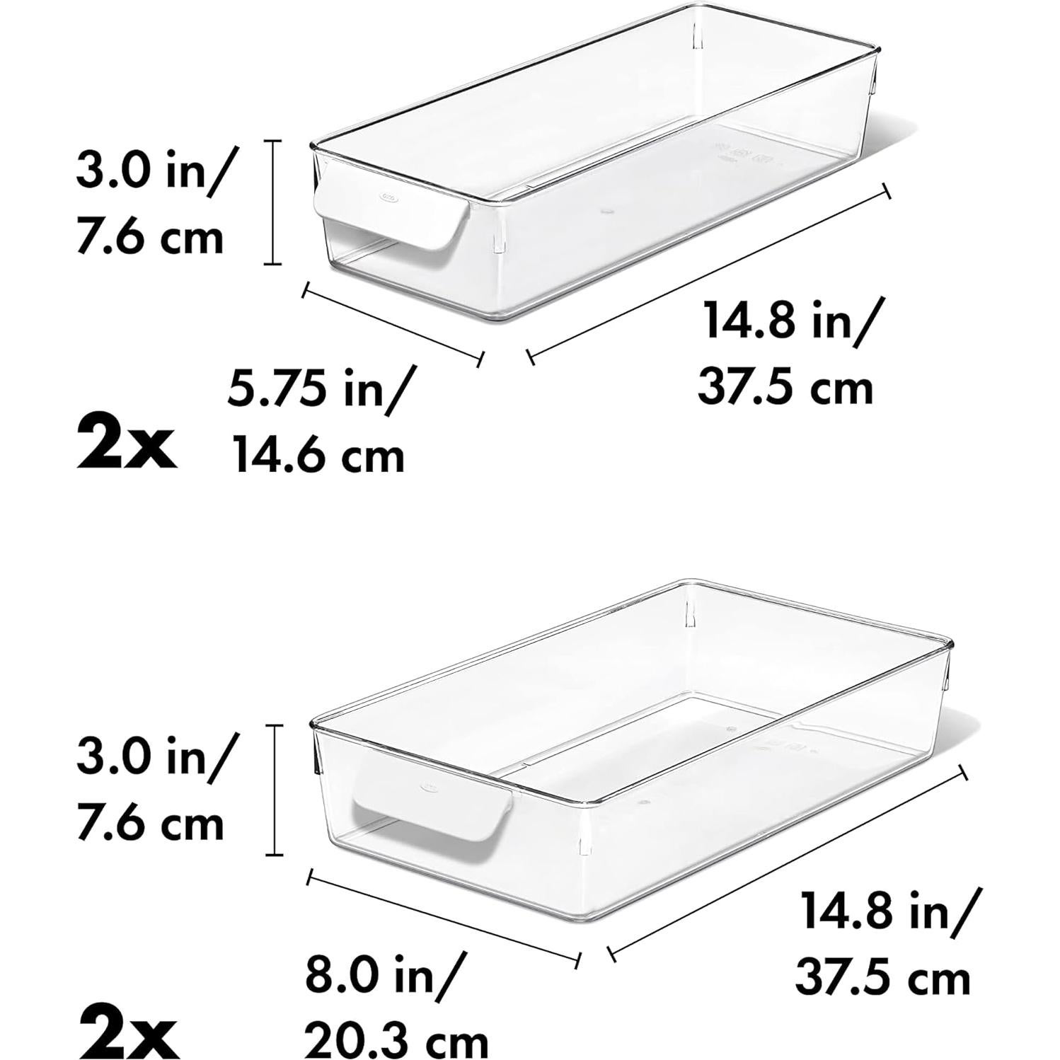 Juego de 4 Contenedores OXO Good Grips para Refrigerador