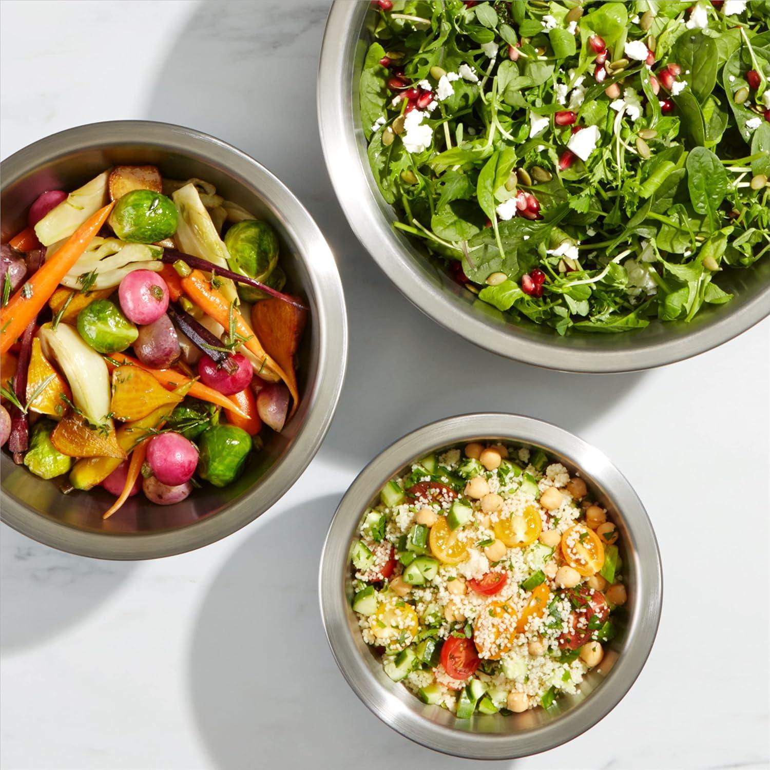 Set de 3 Tazones Mezcladores OXO Acero Inoxidable 1.5-5L