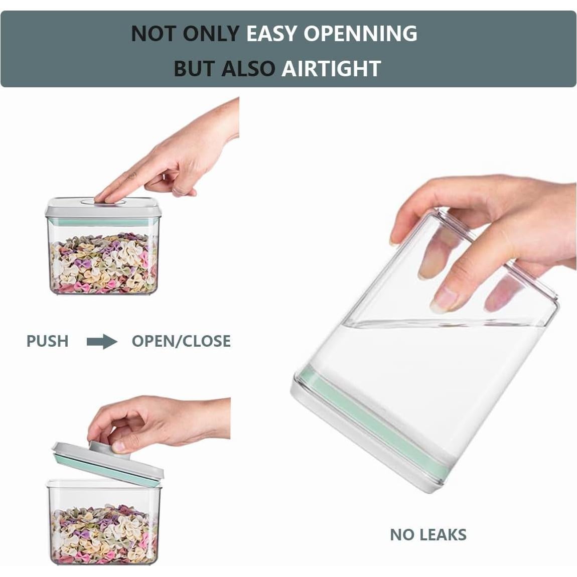 Juego de 3 Contenedores Herméticos 1200ml Haivebo - Apilables