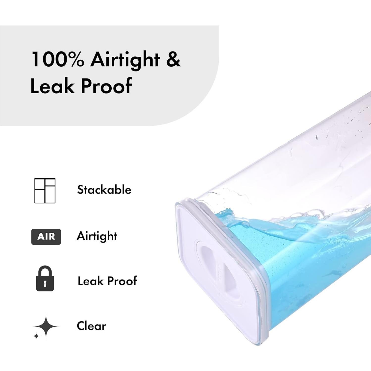 Set de 8 Contenedores Herméticos Neoflam 100% a Prueba de Fugas