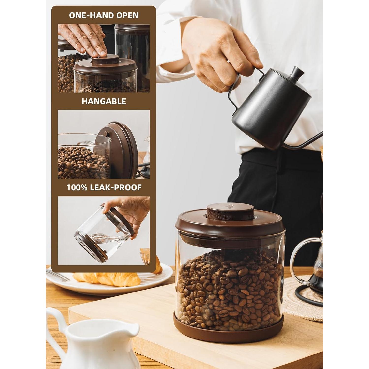 Contenedor de Café Hermético Tourdeus 1200ml Vidrio Borosilicato