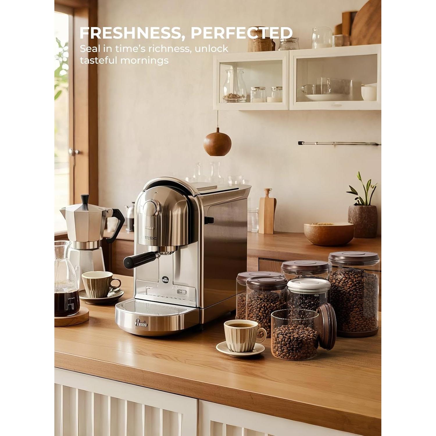 Contenedor de Café Hermético Tourdeus 1200ml Vidrio Borosilicato