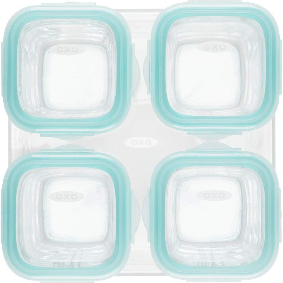 Contenedores de Almacenamiento OXO Tot Vidrio 4 oz Verde Azulado