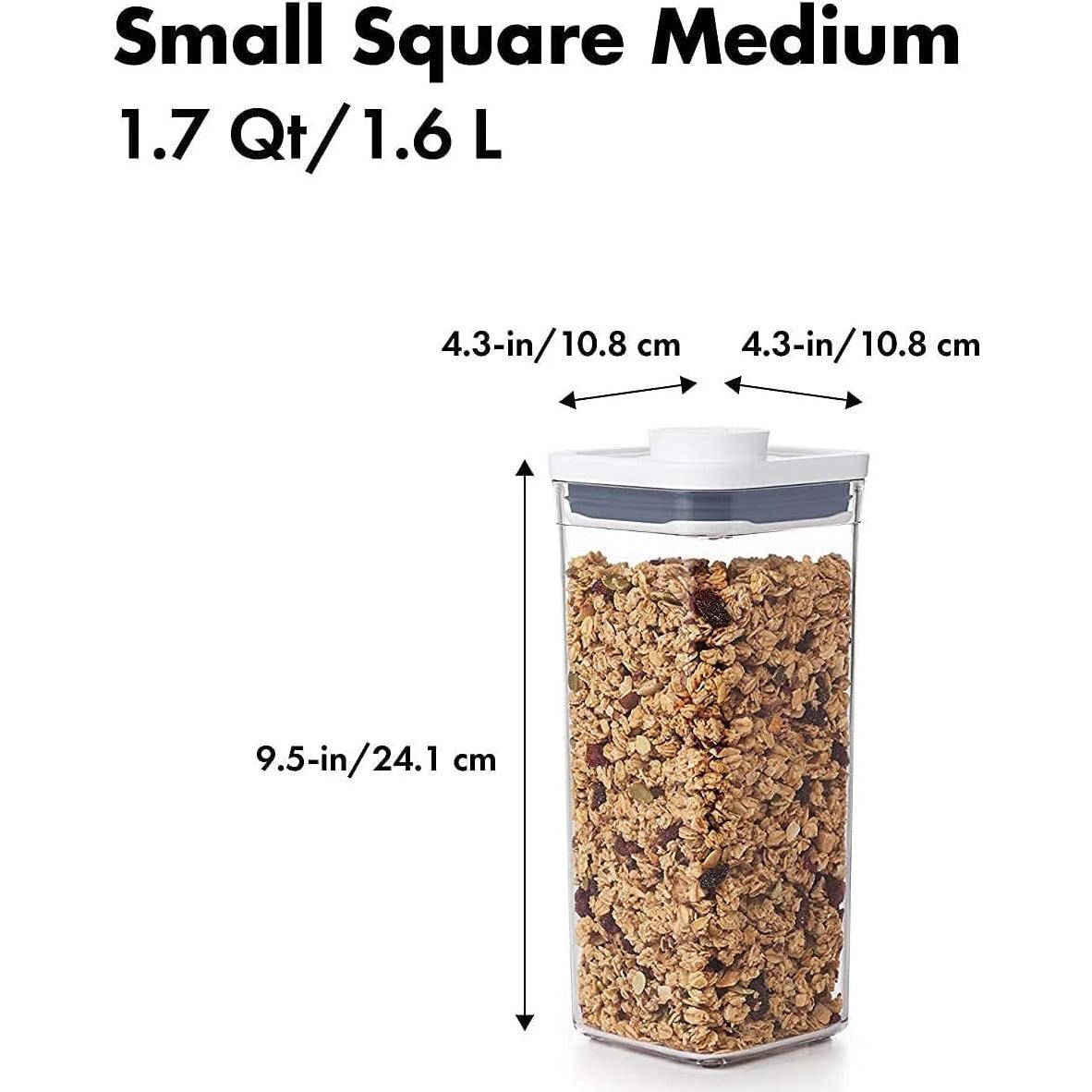 Contenedores OXO Good Grips POP Herméticos 1.6L Cuadrados - Paquete de 4