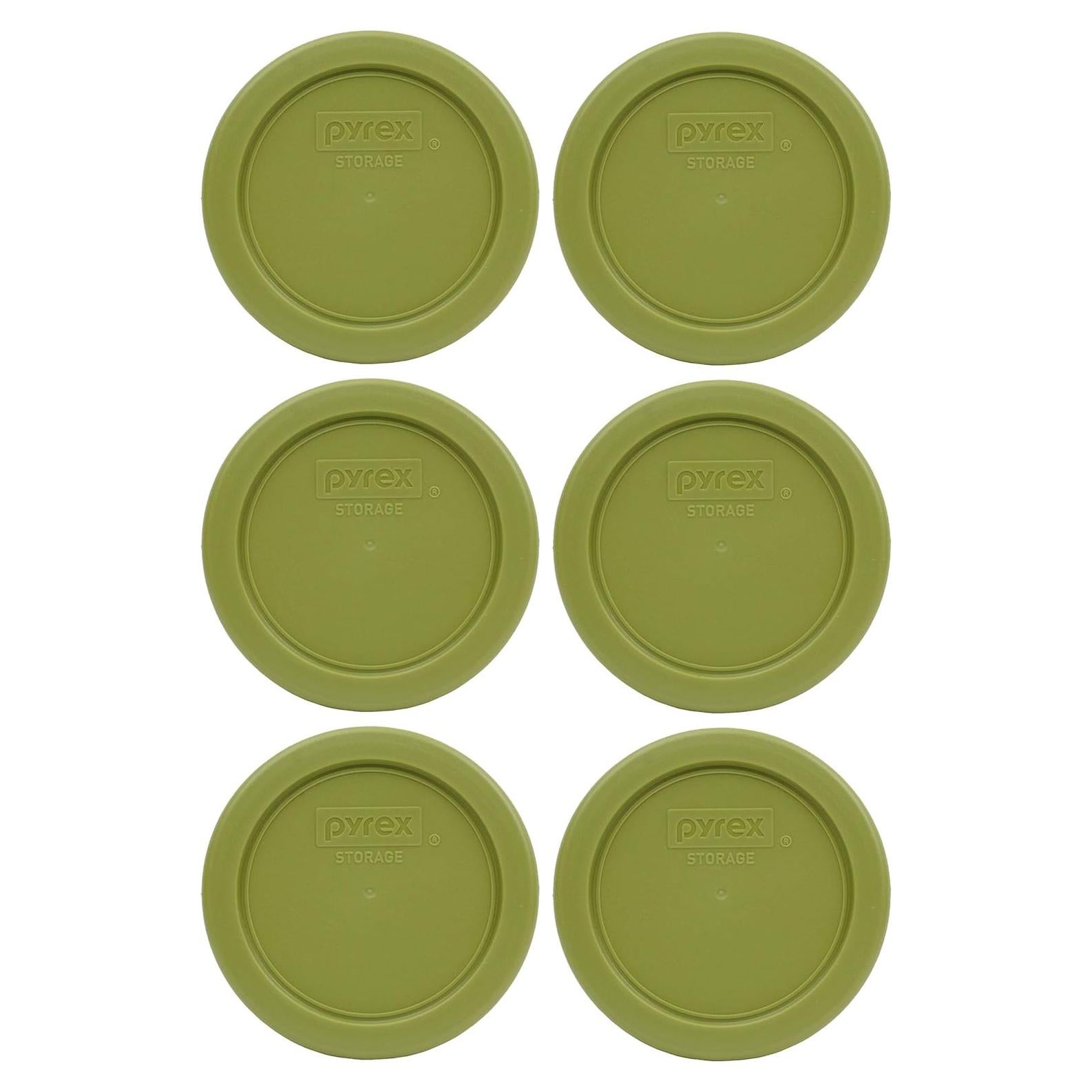 Pack de 6 Tapas de Almacenamiento Pyrex 7202-PC 1 Taza Verde Oliva
