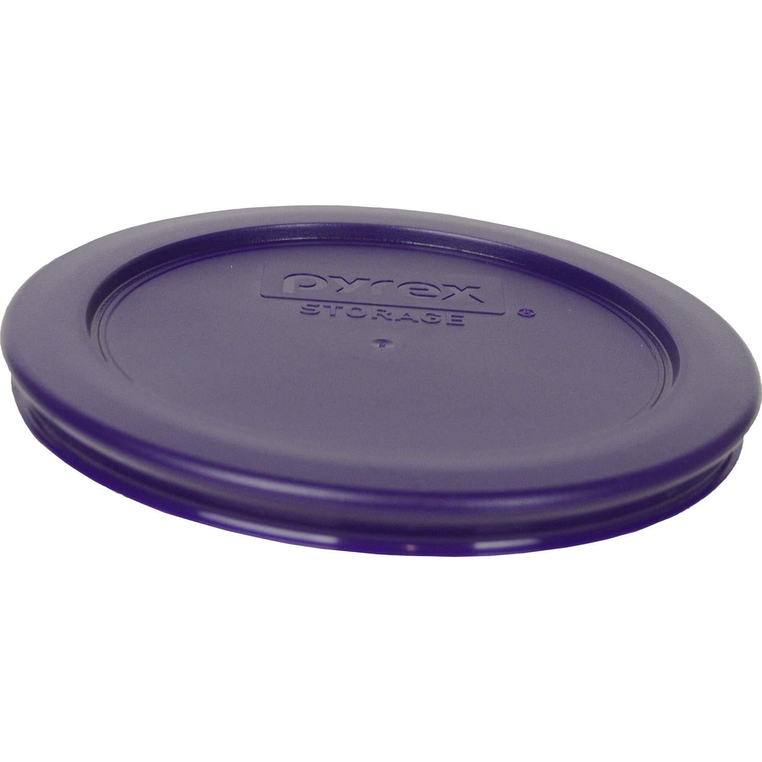 Juego de Tazones de Vidrio Pyrex 7200 de 2 Tazas con Tapas Moradas