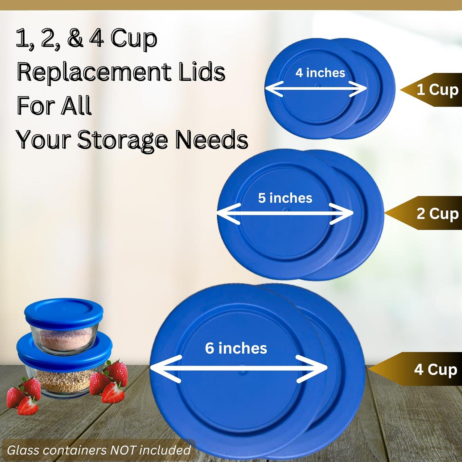 Tapas de Reemplazo Klare Ware 1, 2 y 4 Tazas Azul - Paquete de 6