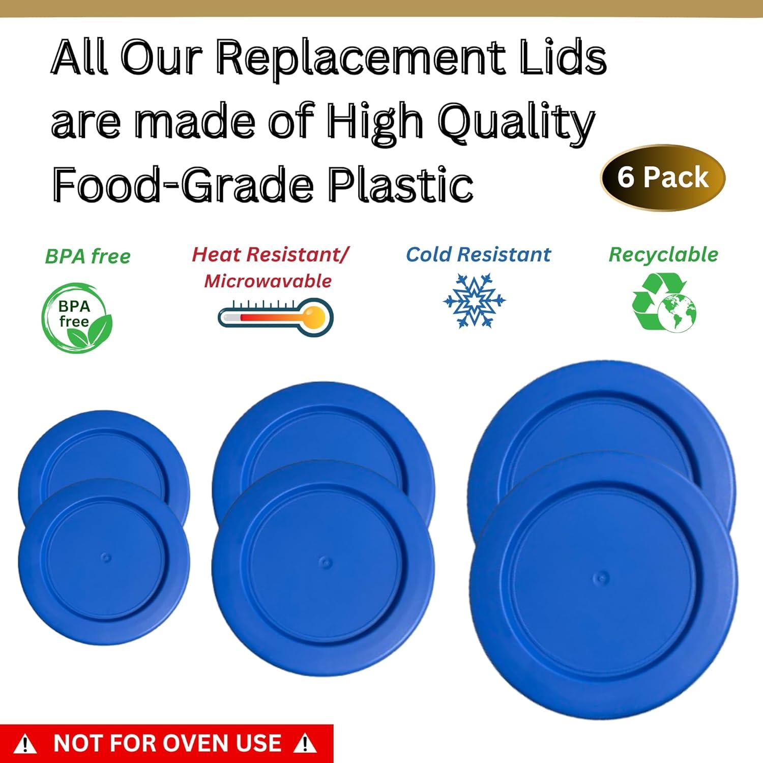 Tapas de Reemplazo Klare Ware 1, 2 y 4 Tazas Azul - Paquete de 6