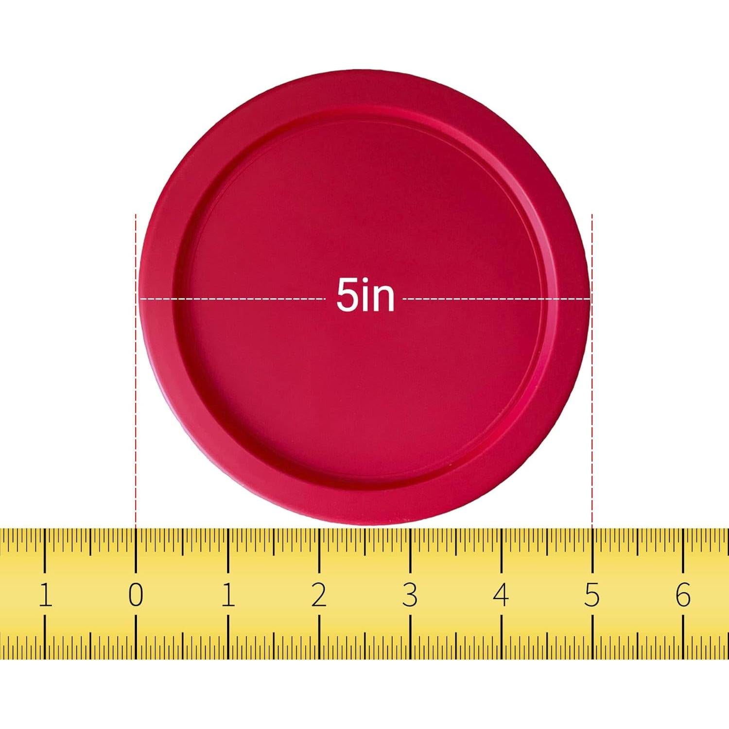 Tapa de Reemplazo Pyrex 7200-PC 5" Rojo - Paquete de 10