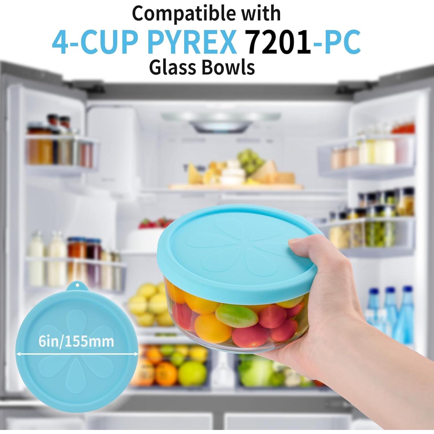 Tapa de Silicona Ullnosoo para Cuencos Pyrex 4 Tazas - 4 Pcs