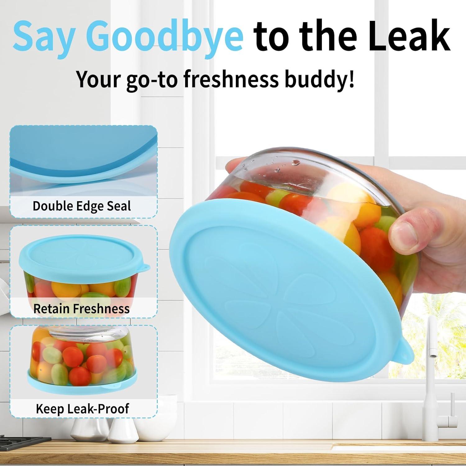 Tapa de Silicona Ullnosoo para Cuencos Pyrex 4 Tazas - 4 Pcs