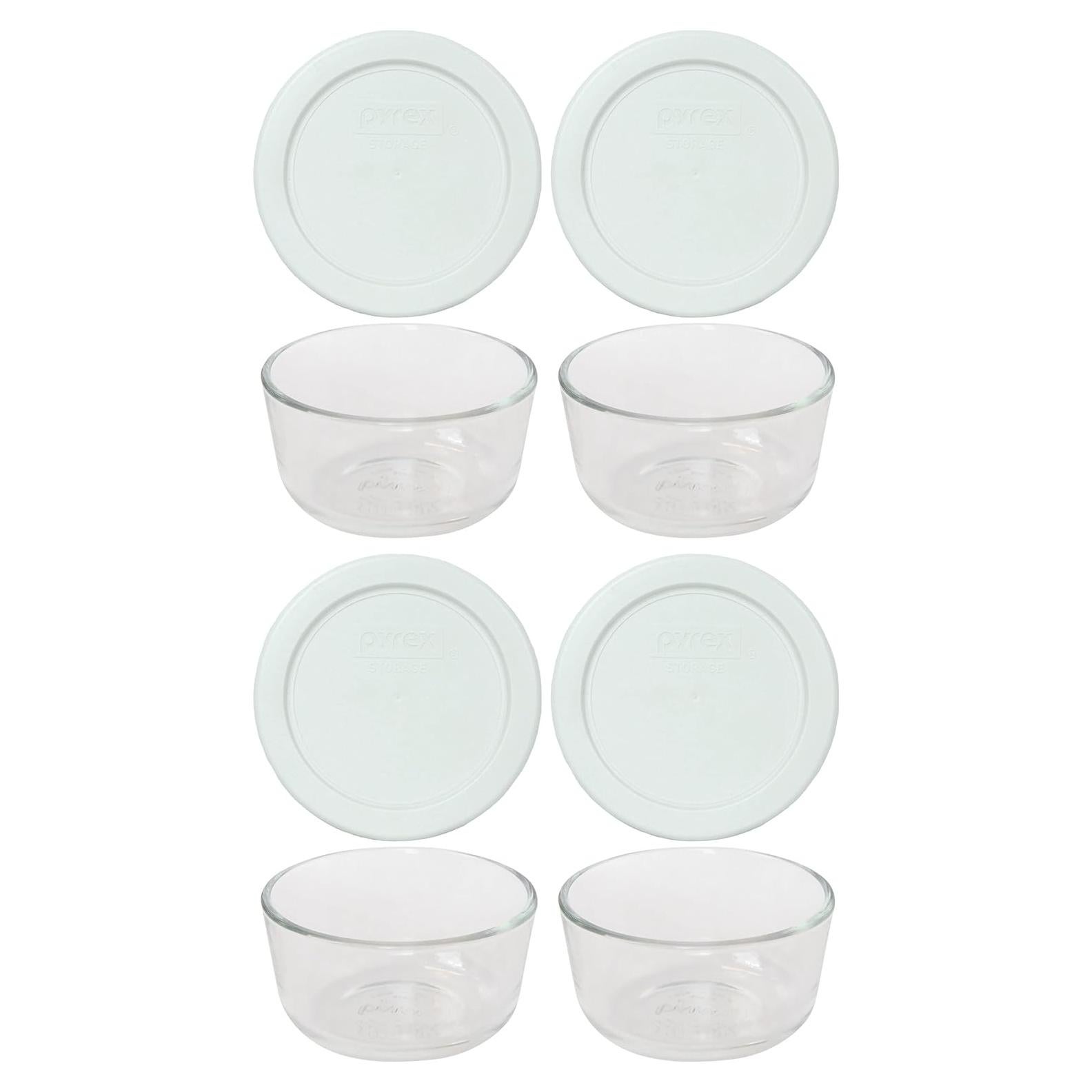 Conjunto de Tazones de Vidrio Pyrex 7202 con Tapas 1 Taza