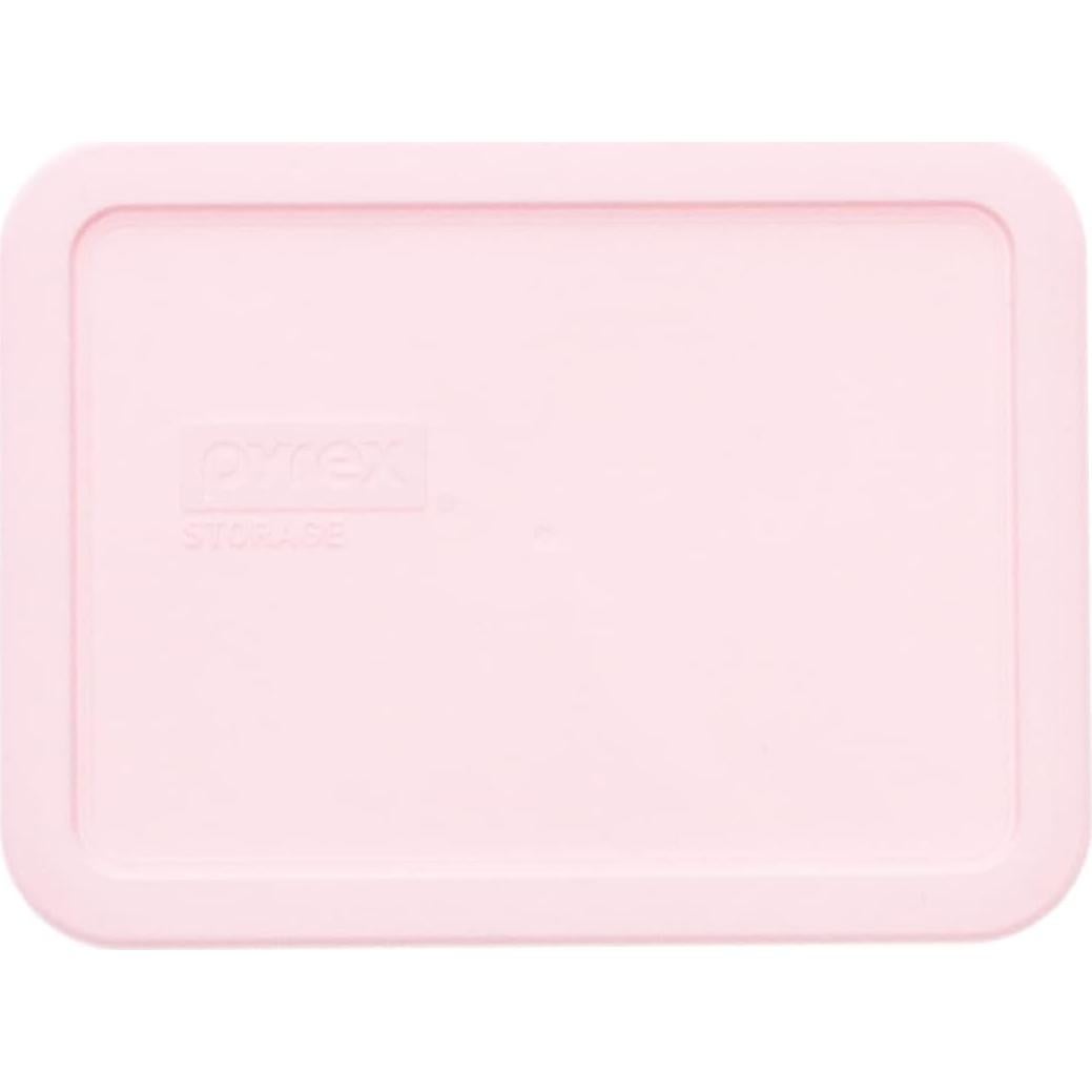 Juego de Platos de Vidrio Pyrex 7210 con Tapas Rosa Loring