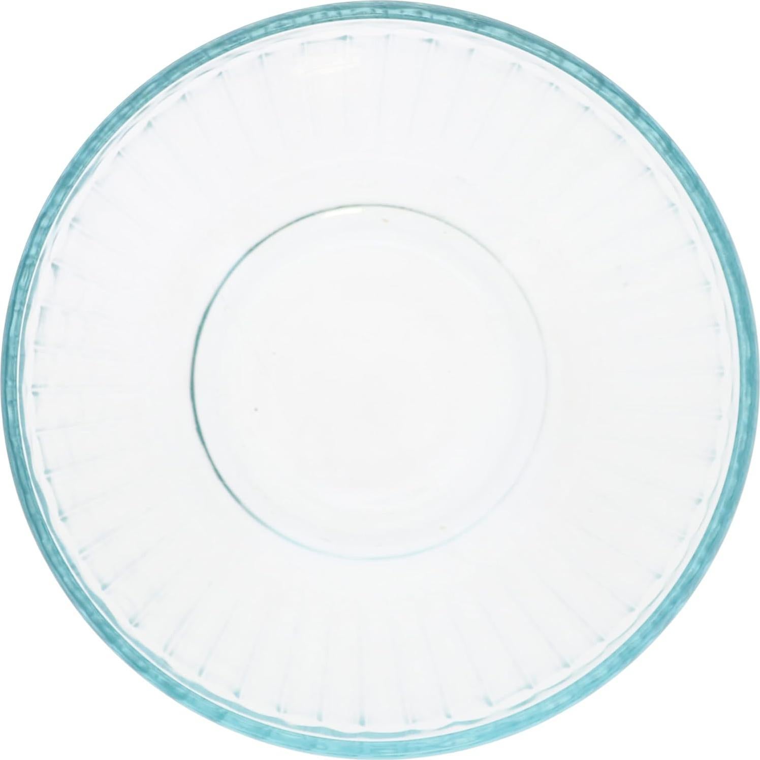 Tazón de Mezcla de Vidrio Pyrex 7402 6 Tazas con Tapa Azul