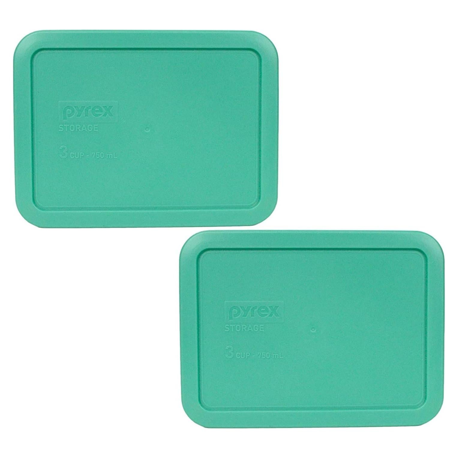 Tapas de Plástico Pyrex 7210-PC 3 Tazas Verde Claro - 2 Unidades