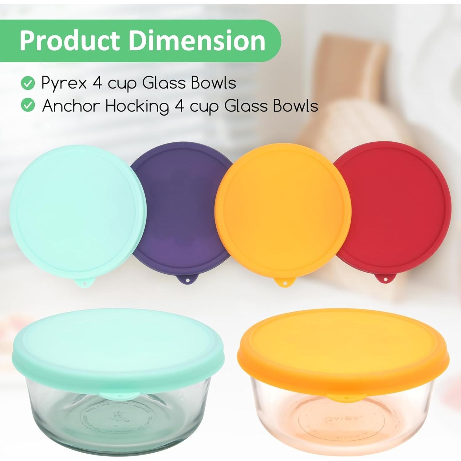 Tapa de Silicona Redonda Kiicii para Tazones de 4 Tazas