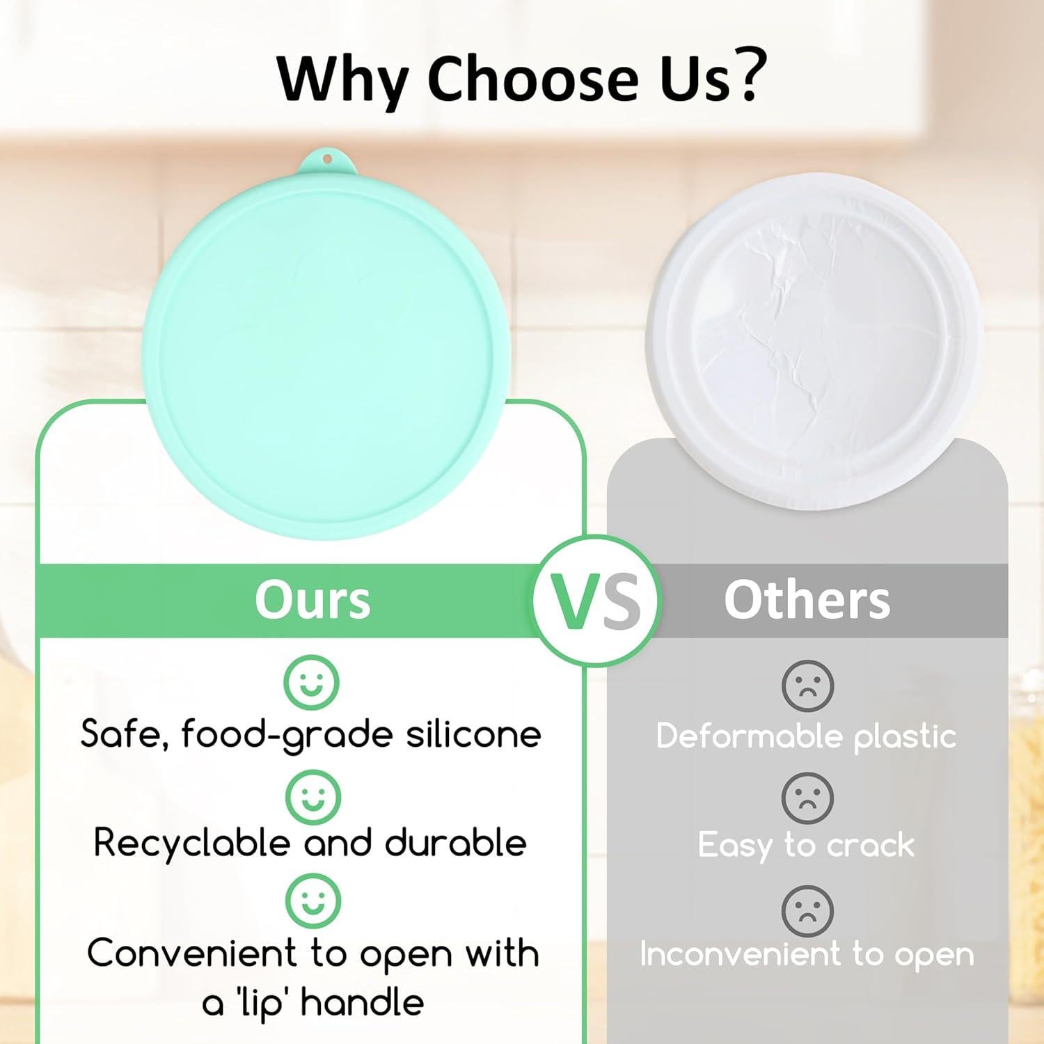 Tapa de Silicona Redonda Kiicii para Tazones de 4 Tazas