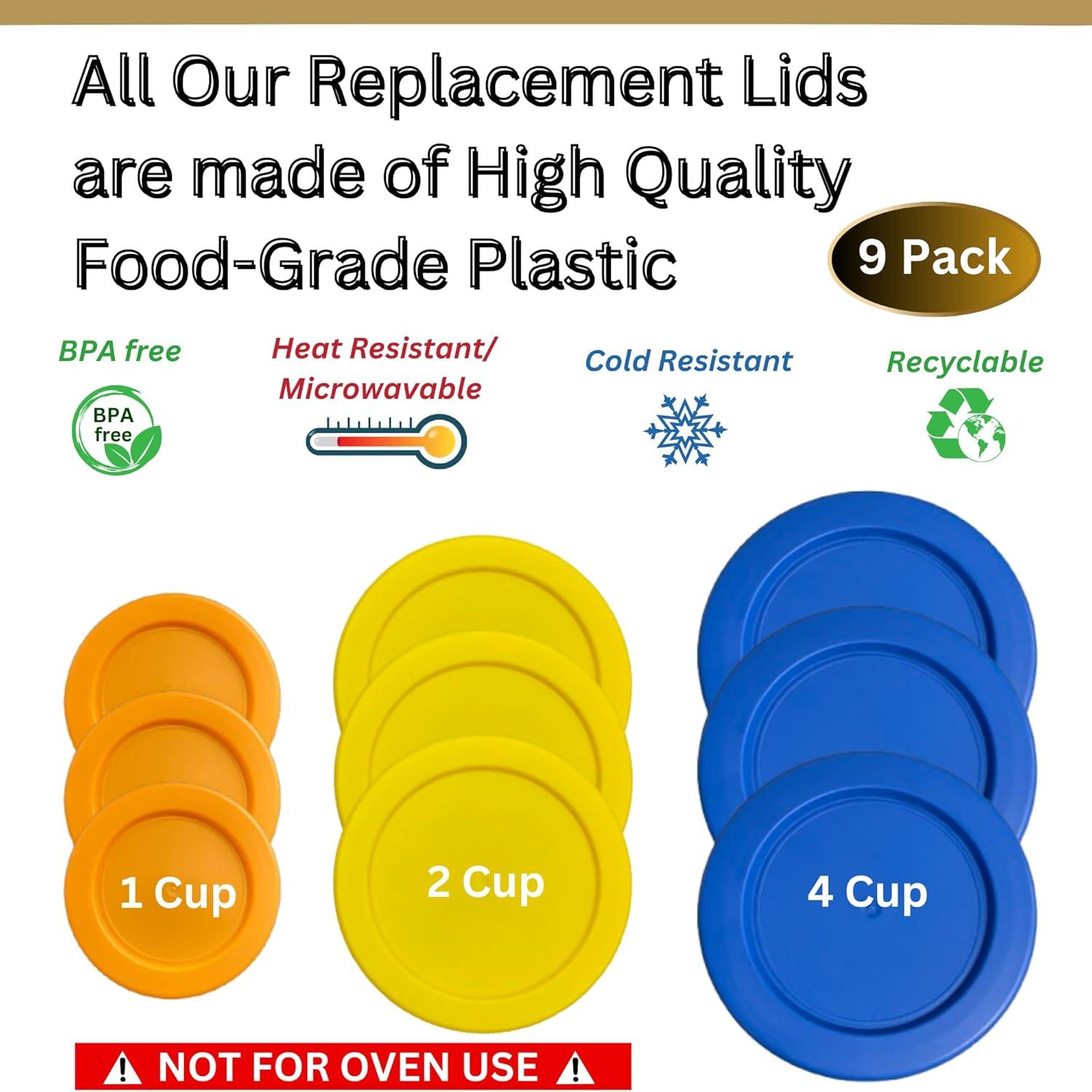 Tapas de Reemplazo Klare Ware 1, 2 y 4 Tazas - Paquete de 9