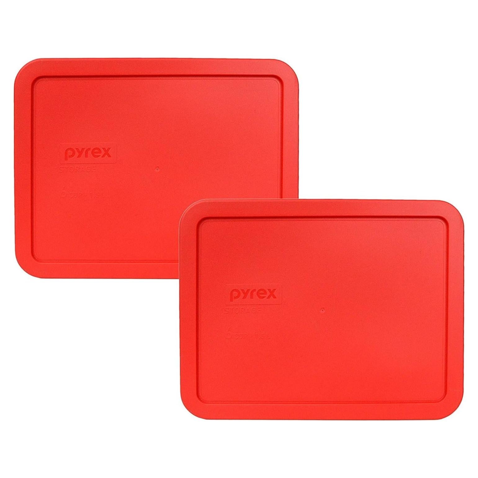 Tapas de Almacenamiento Pyrex 7212-PC Rojas 11 Tazas - Paquete de 2