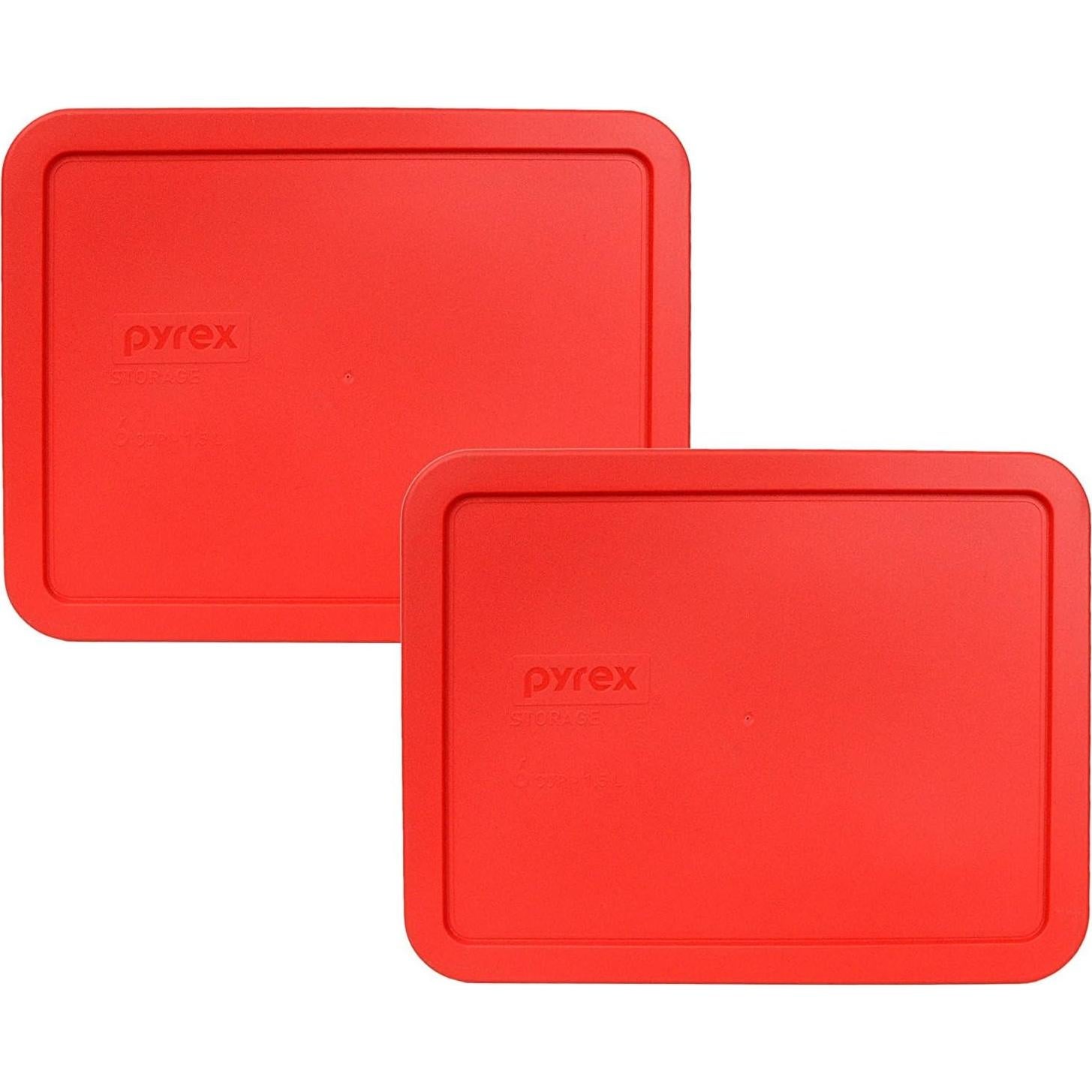 Tapas de Almacenamiento Pyrex 7212-PC Rojas 11 Tazas - Paquete de 2