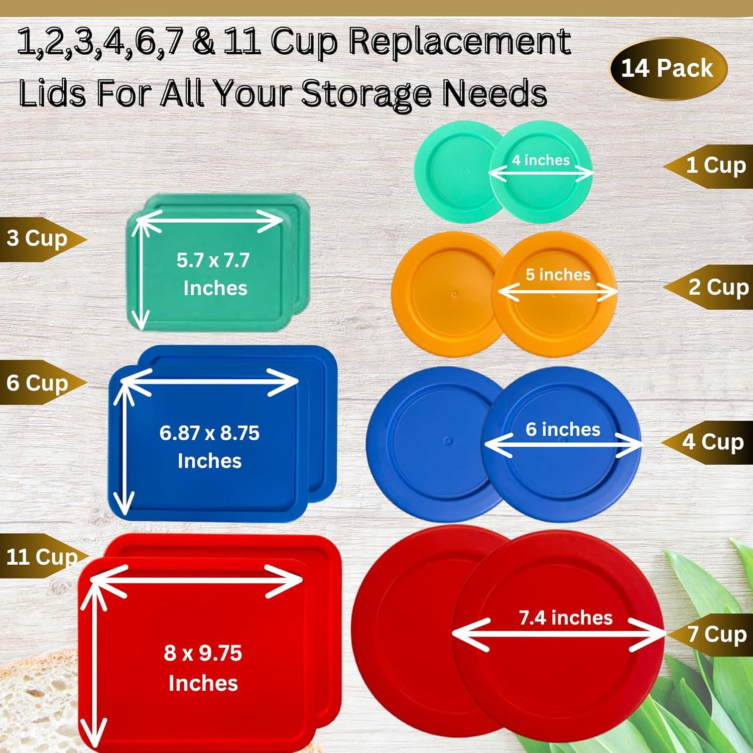 Tapas de Reemplazo Klare Ware 14 Piezas para Contenedores
