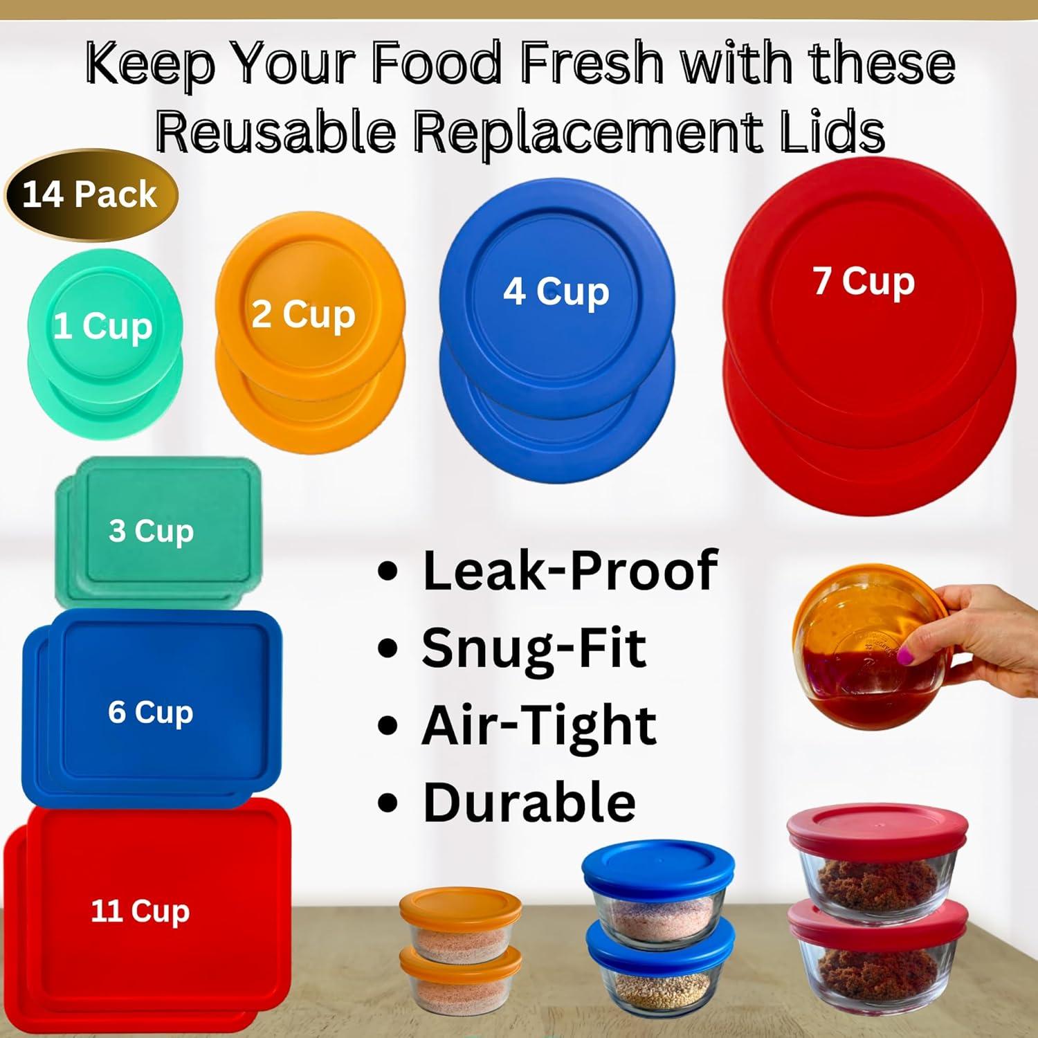 Tapas de Reemplazo Klare Ware 14 Piezas para Contenedores