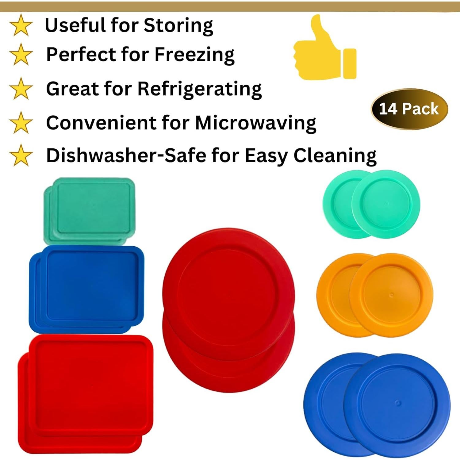 Tapas de Reemplazo Klare Ware 14 Piezas para Contenedores