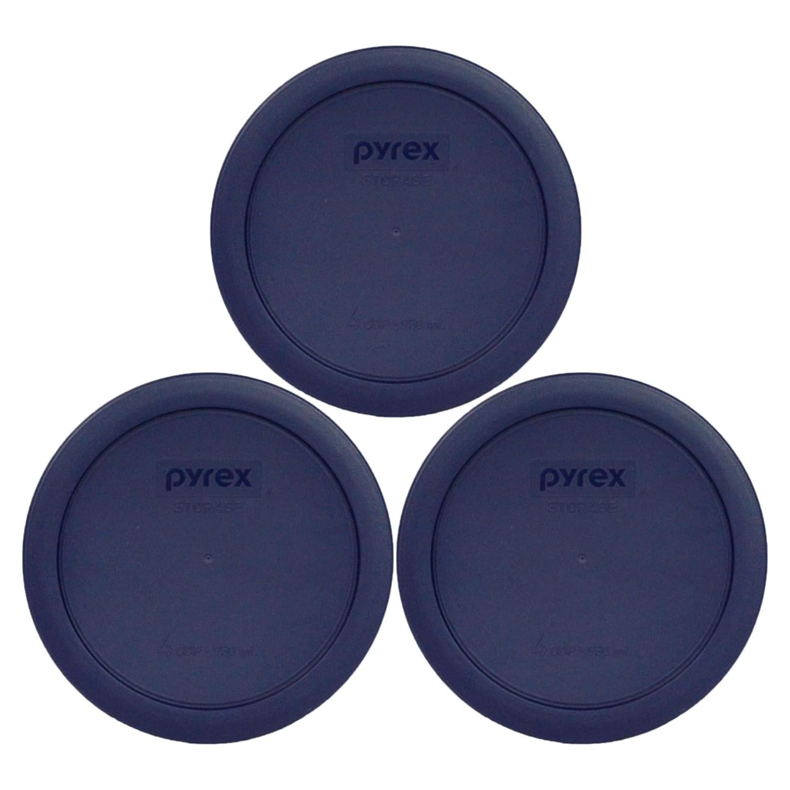 Tapa Redonda Azul Oscuro Pyrex 7201-PC 4 Tazas - Paquete de 3