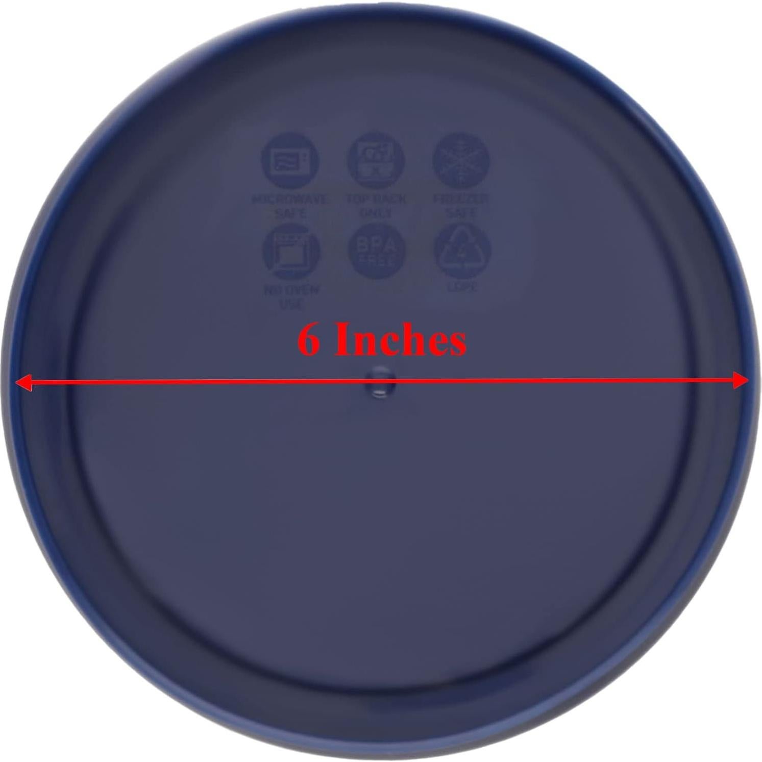 Tapa Redonda Azul Oscuro Pyrex 7201-PC 4 Tazas - Paquete de 3