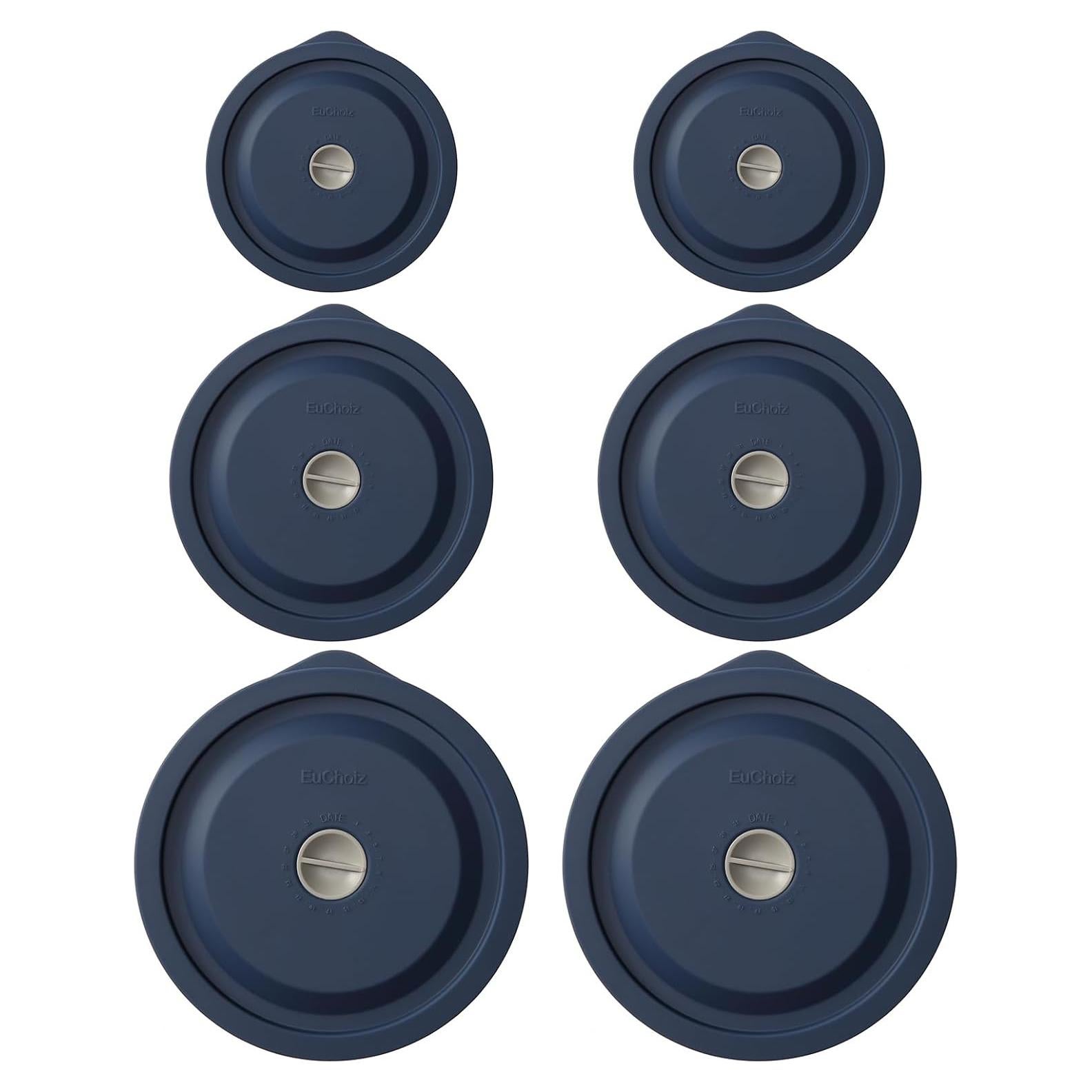 Tapa de Silicona para Tazones Pyrex EuChoiz 6 Piezas Azul