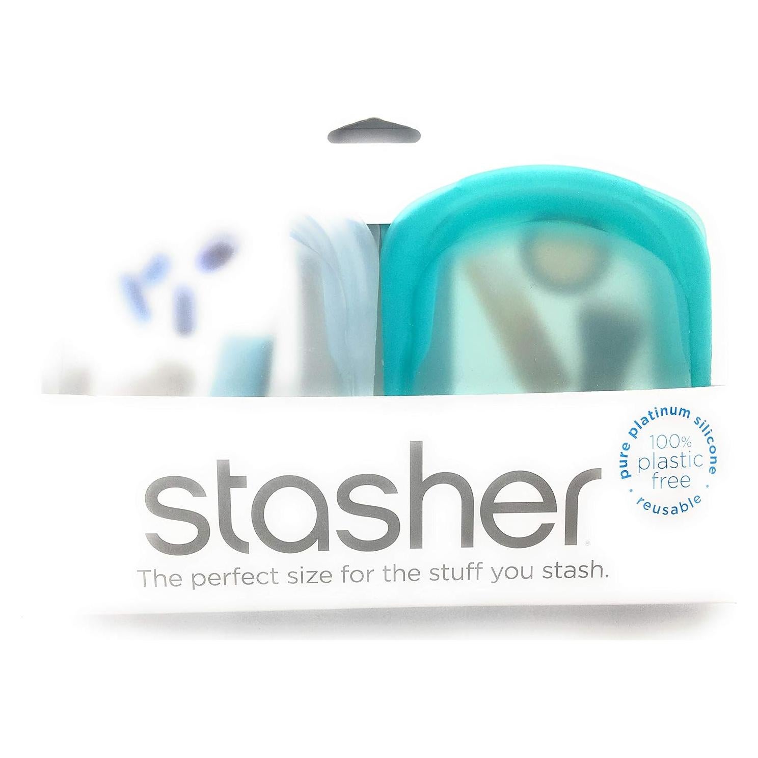 Bolsas Reutilizables Stasher Claro y Aqua 118ml - 2 Piezas