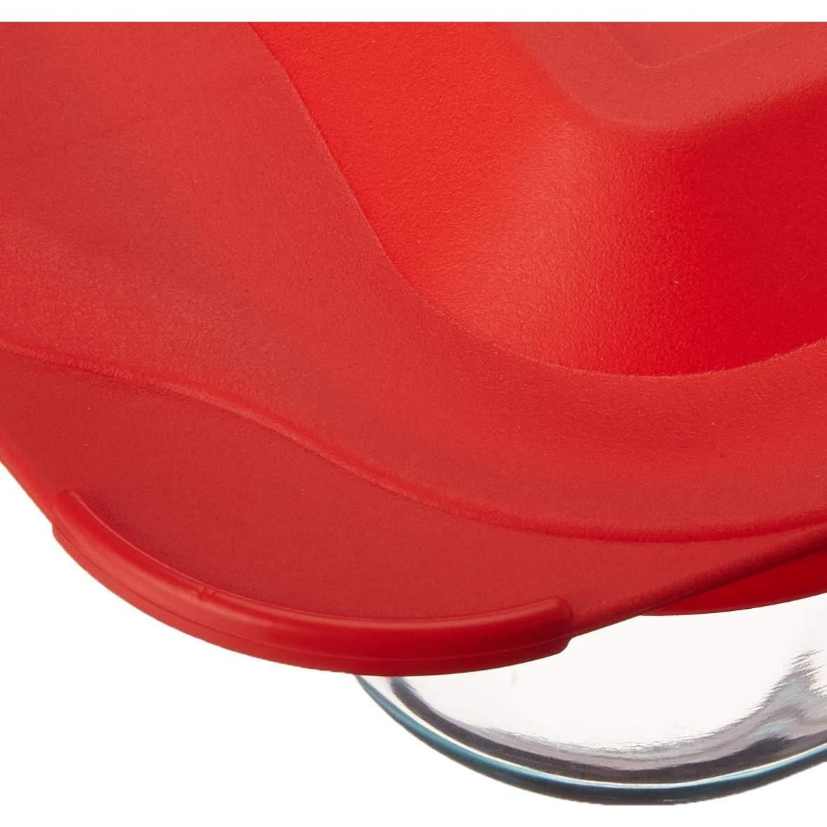 Pyrex Plato de Hornear de Vidrio 2qt con Tapa Roja 222-PC