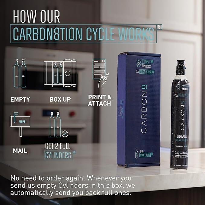 Máquina de Agua Espumosa Carbon8 Infinity Stream - Compacta y Elegante