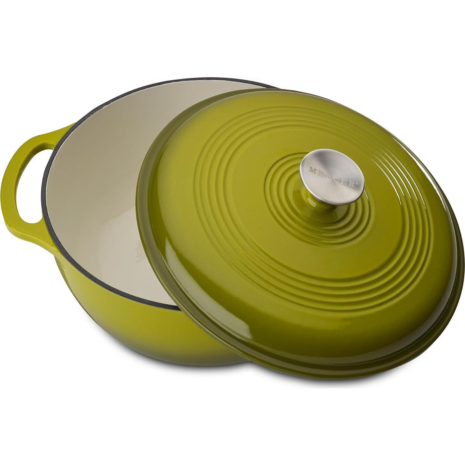 Olla de Hierro Fundido Enameleda Mercer Culinary 6qt Aguacate