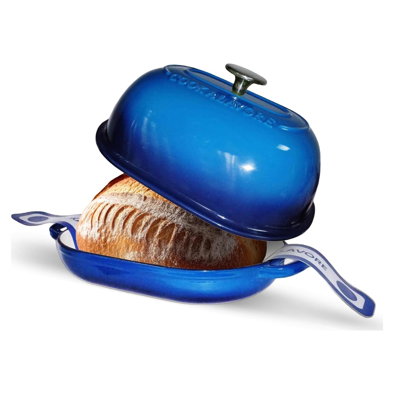 Horno de Pan Cookalavore 6QT Hierro Fundido Enameled Azul