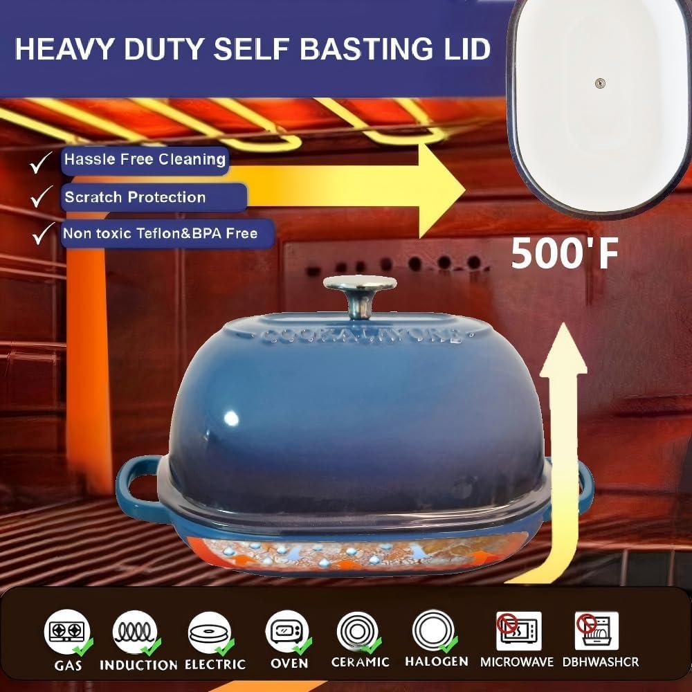 Horno de Pan Cookalavore 6QT Hierro Fundido Enameled Azul