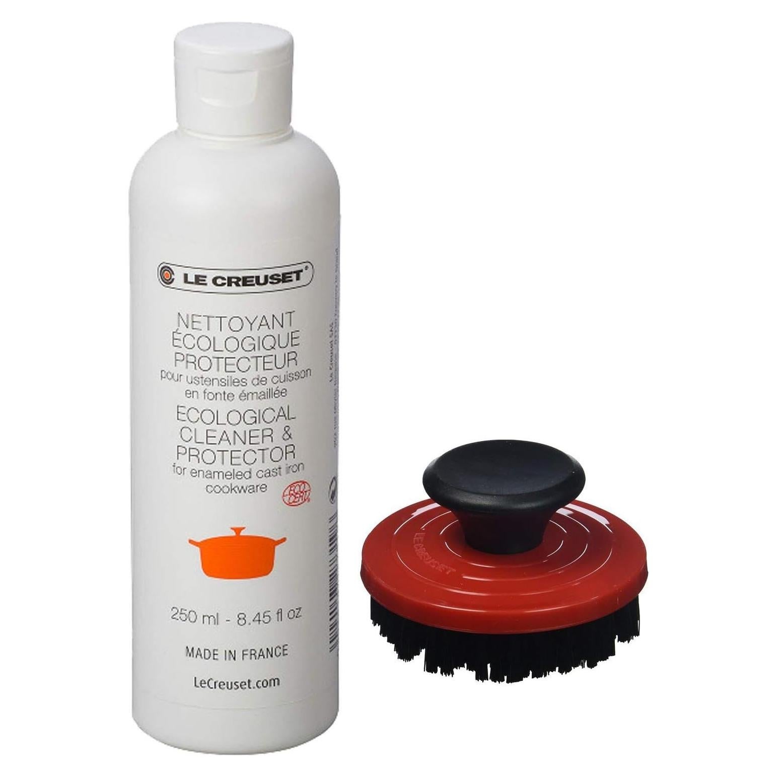 Set de Limpieza Le Creuset 2 Piezas Cepillo y Limpiador 250 ml
