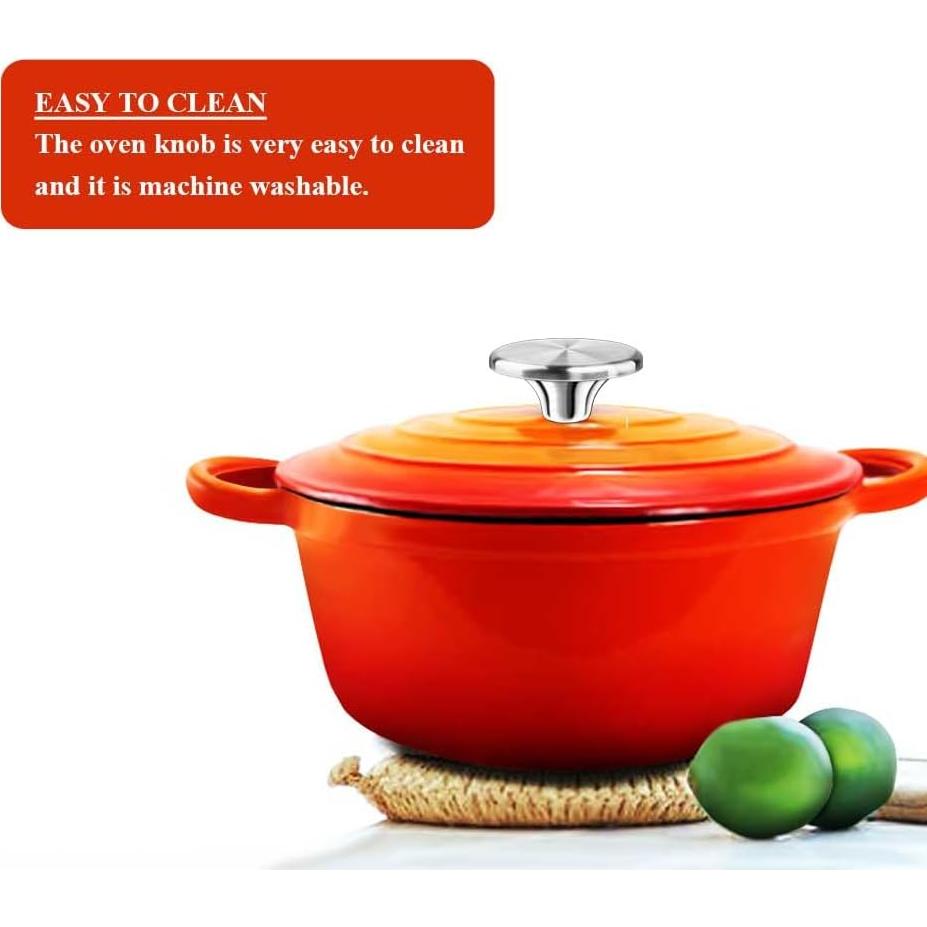 Perilla de Acero Inoxidable SENLIXIN para Olla de Hierro Fundido