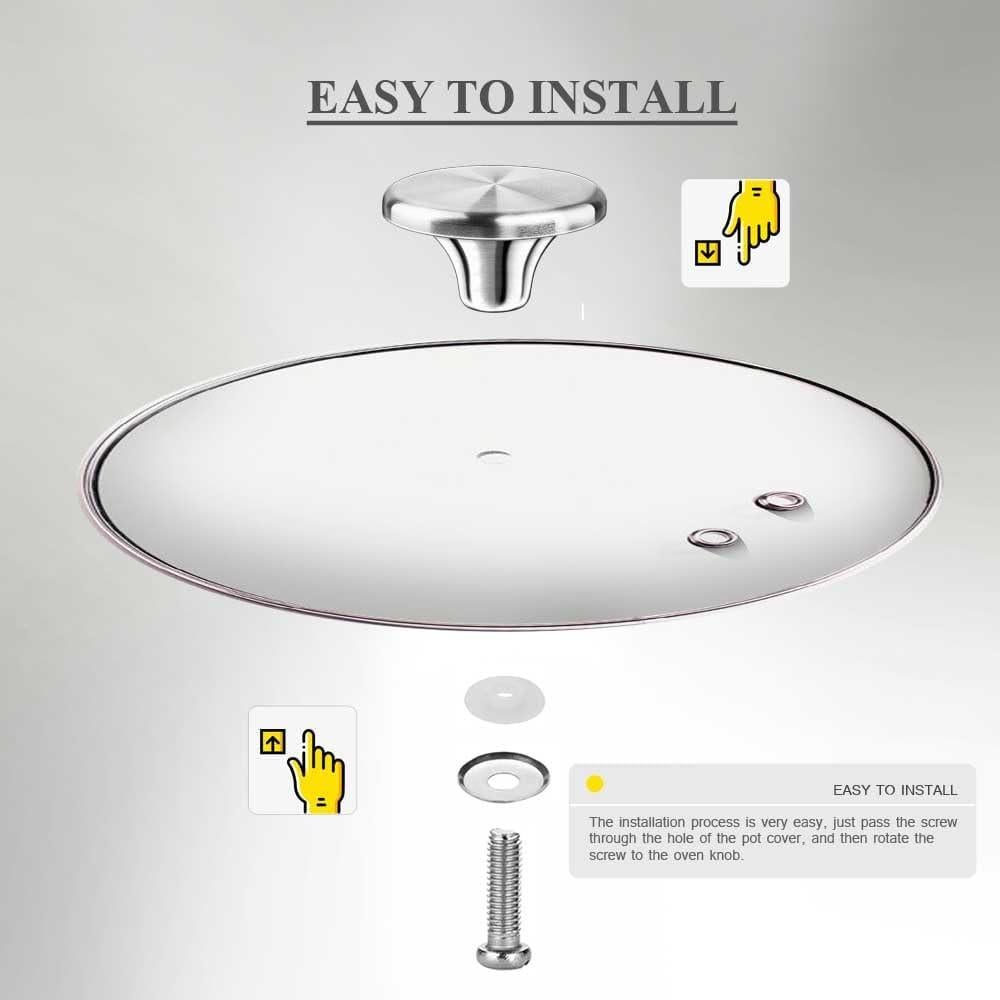 Perilla de Acero Inoxidable SENLIXIN para Olla de Hierro Fundido