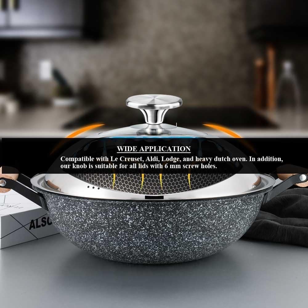 Perilla de Acero Inoxidable SENLIXIN para Olla de Hierro Fundido