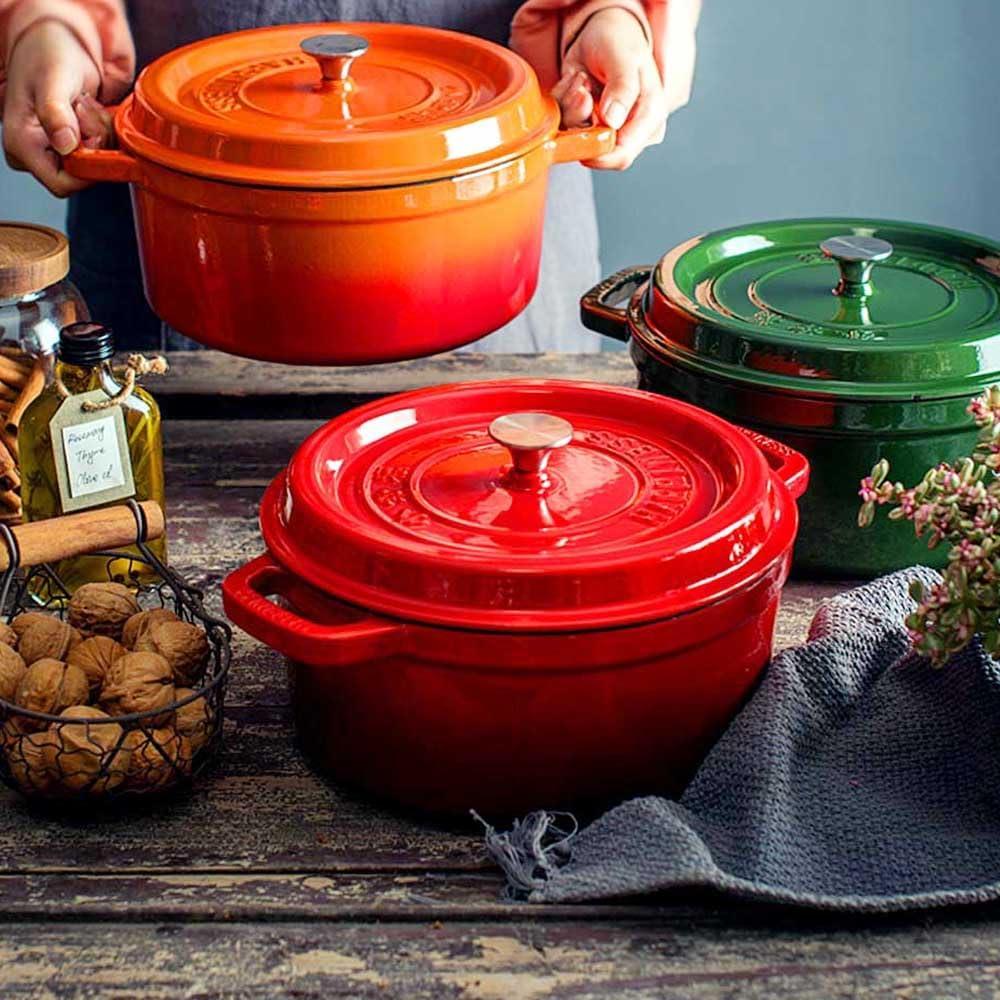 Perilla de Acero Inoxidable SENLIXIN para Olla de Hierro Fundido