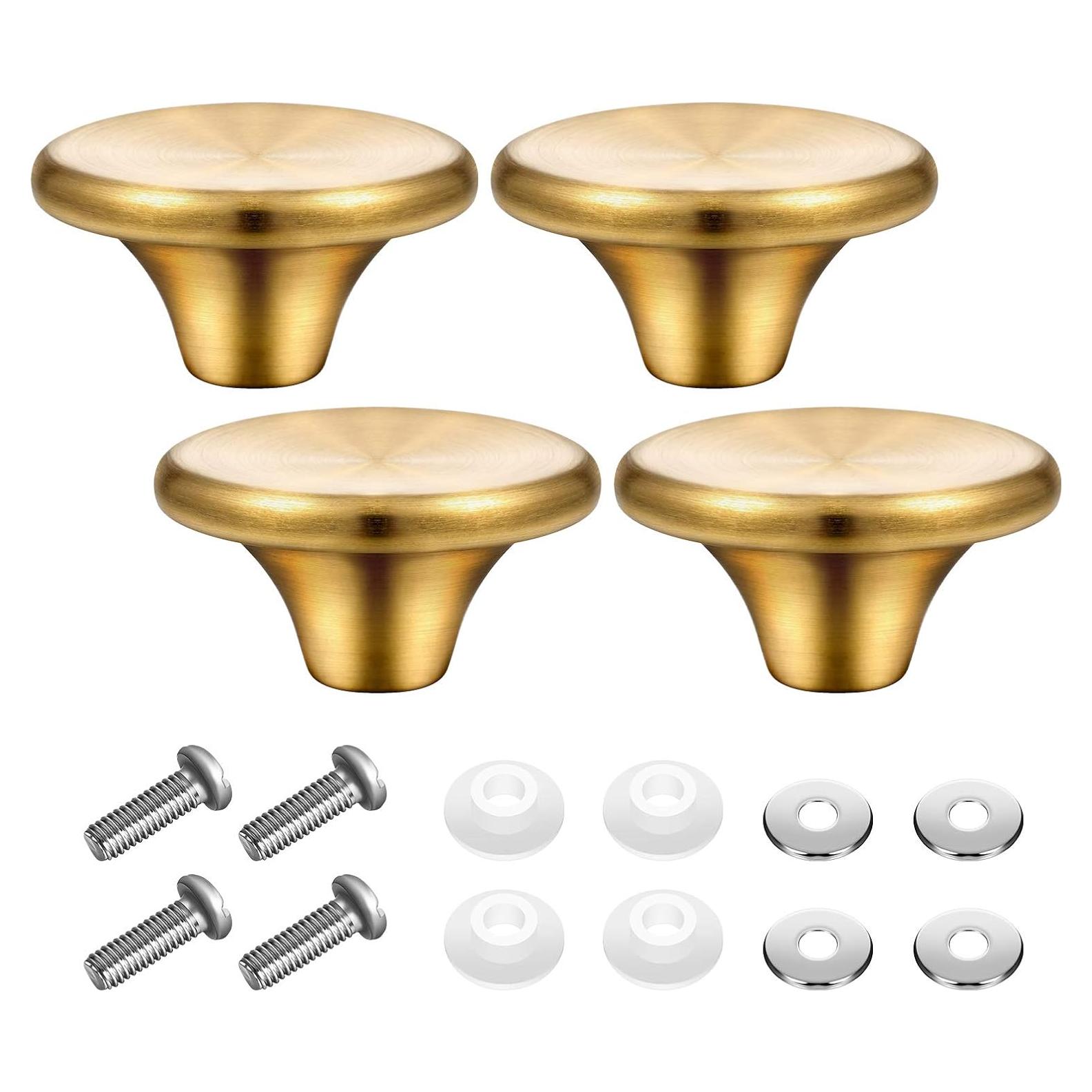 4 Perillas de Repuesto Acero Inoxidable Hotop Dorado