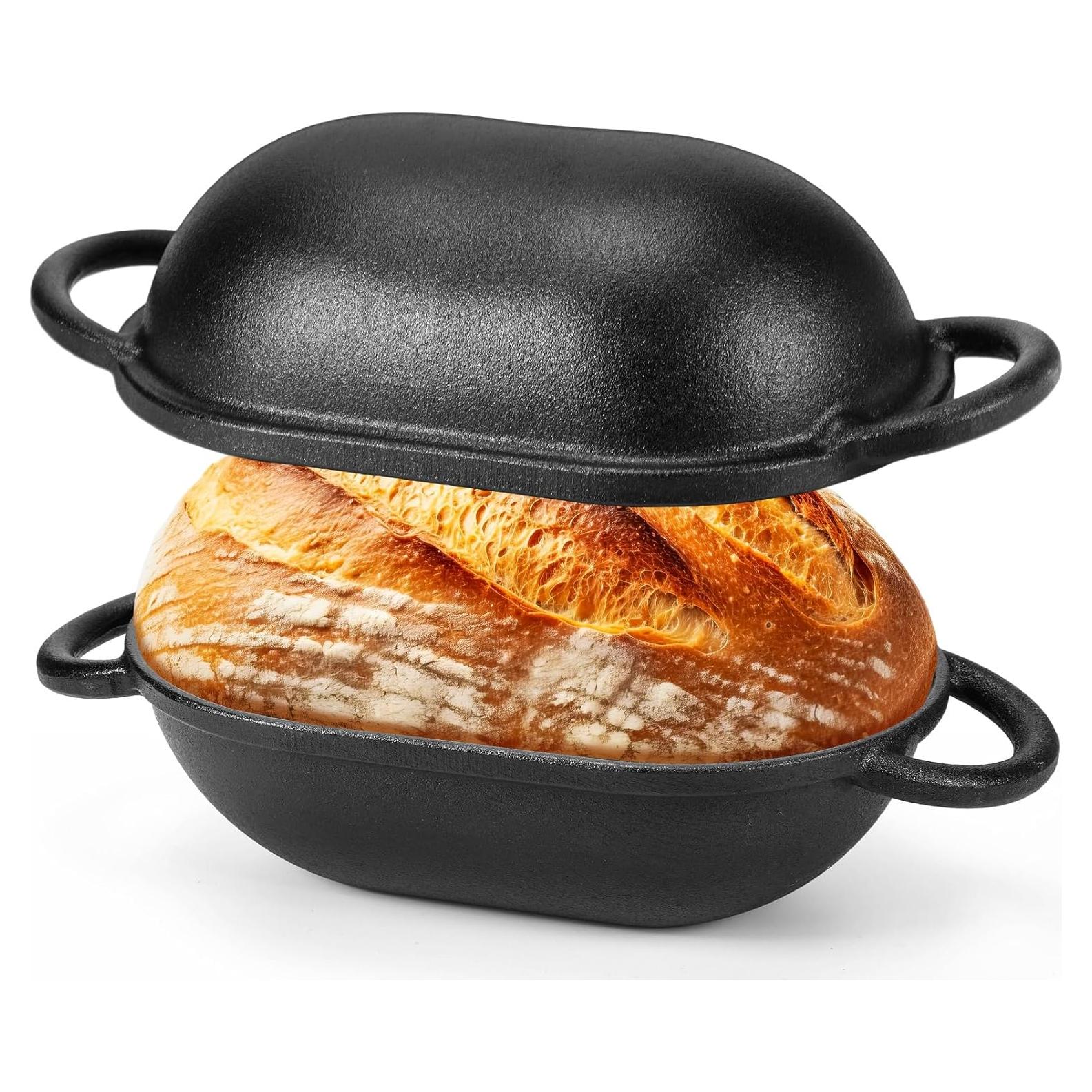 Olla de Hierro Fundido Enameled Maxdot 4QT para Hornear Pan