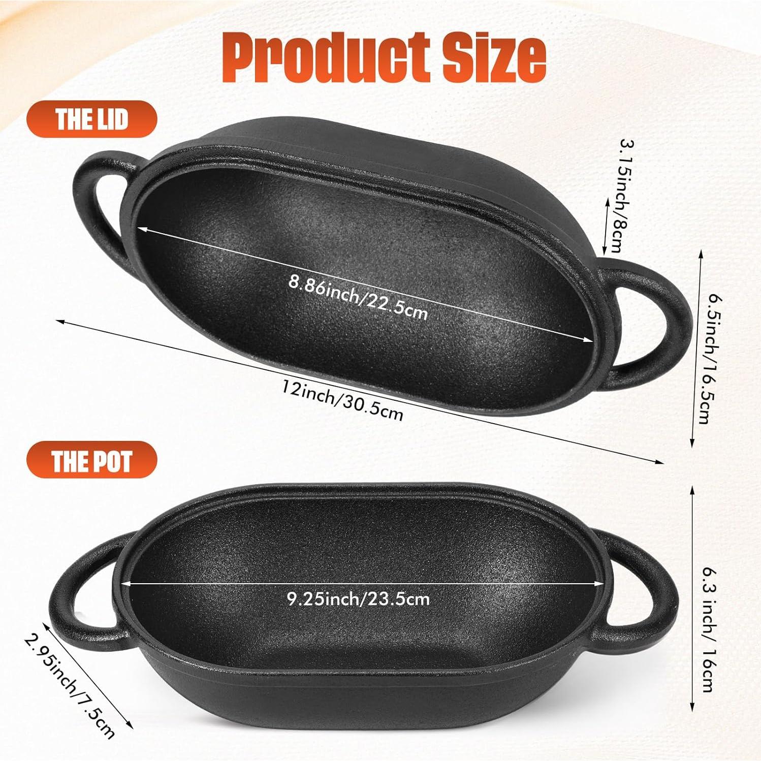 Olla de Hierro Fundido Enameled Maxdot 4QT para Hornear Pan