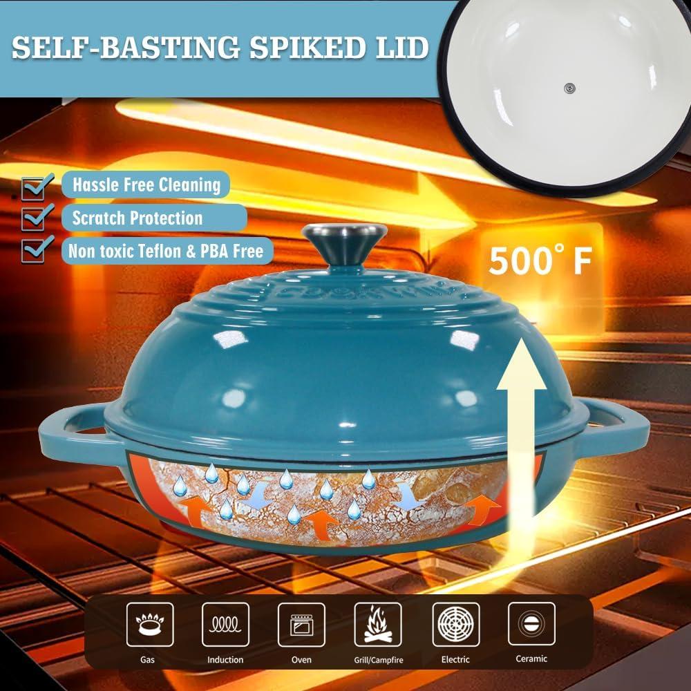 Horno Holandés COOKWIN 6 Cuartos Hierro Fundido Esmaltado