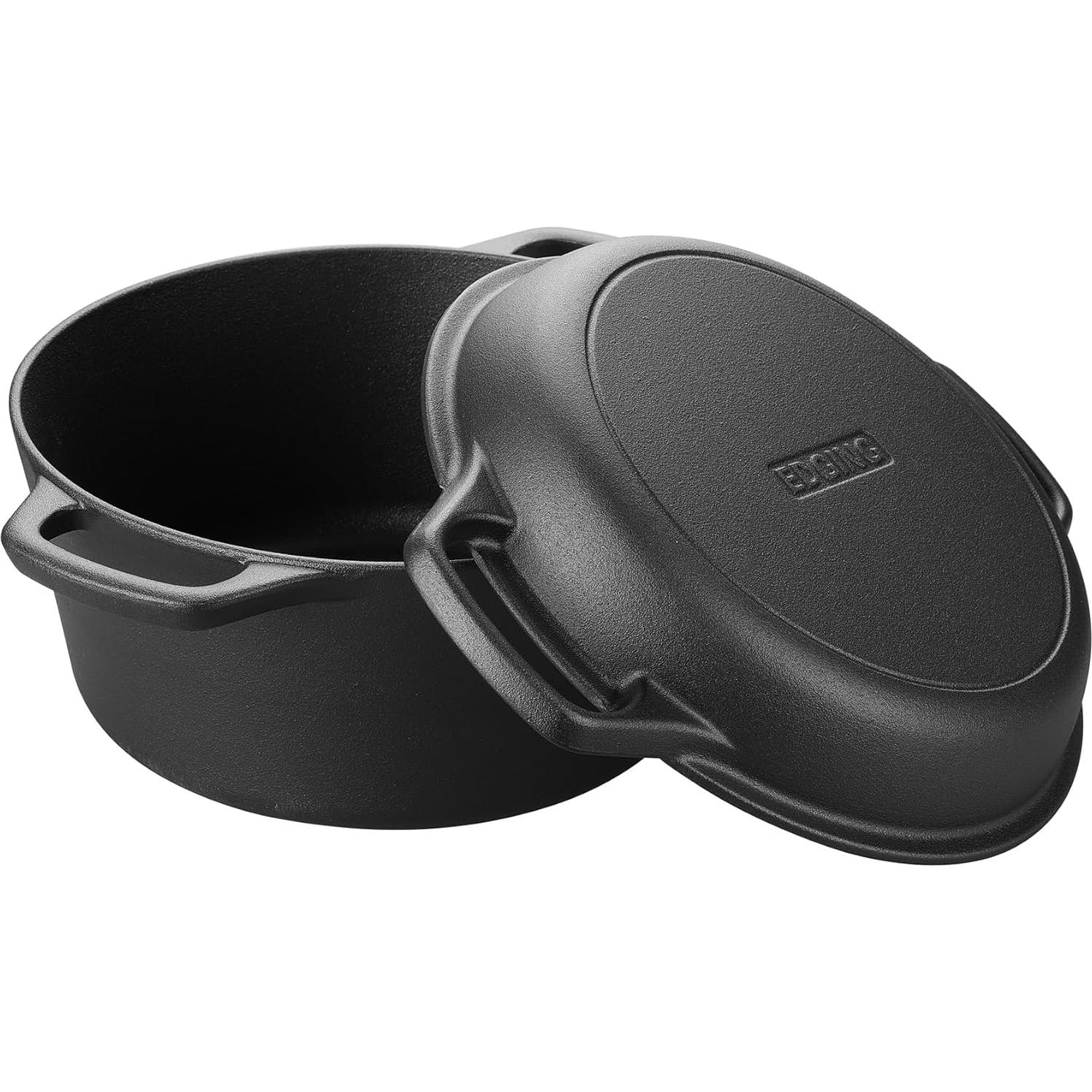 Olla de hierro fundido 2 en 1 EDGING CASTING 5 QT con tapa
